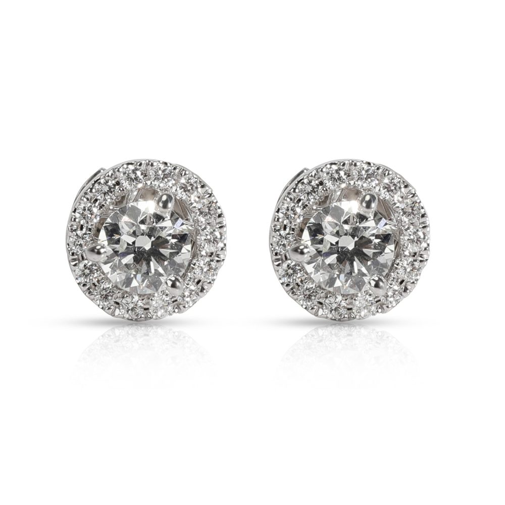 Blue Nile Diamond Stud Earrings with Jackets in 14K Gold J VS1-VS2 1.16 CTW